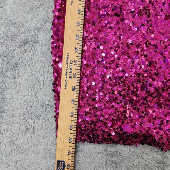 Wild Fable Mini Dress Womens S Pink Sequin With Adjustable Straps & Side Slit - Picture 13 of 16